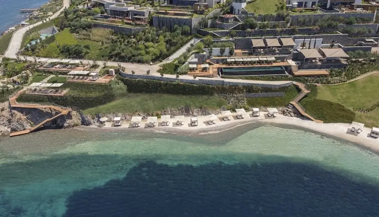 Private beach